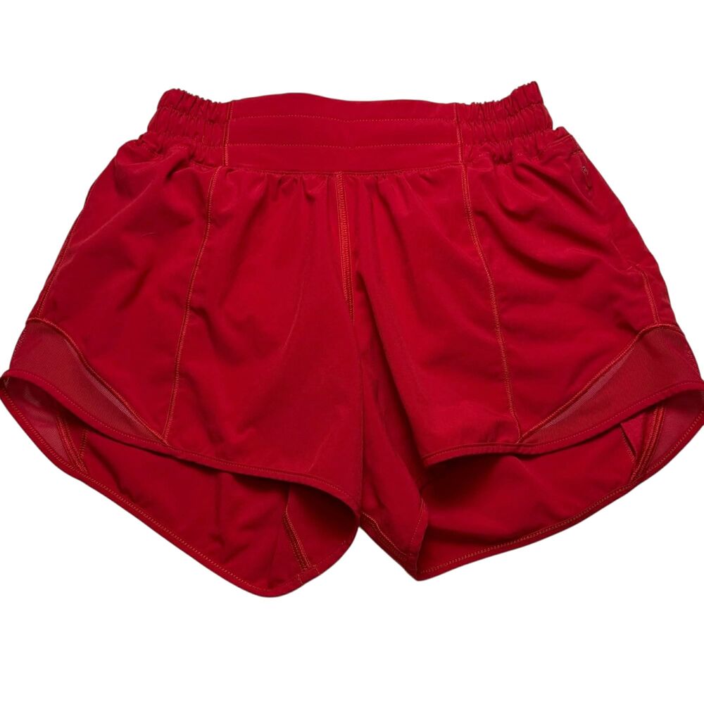 Lululemon Hotty Hot Short *Long 4" Dark Red - Picture 2 of 8